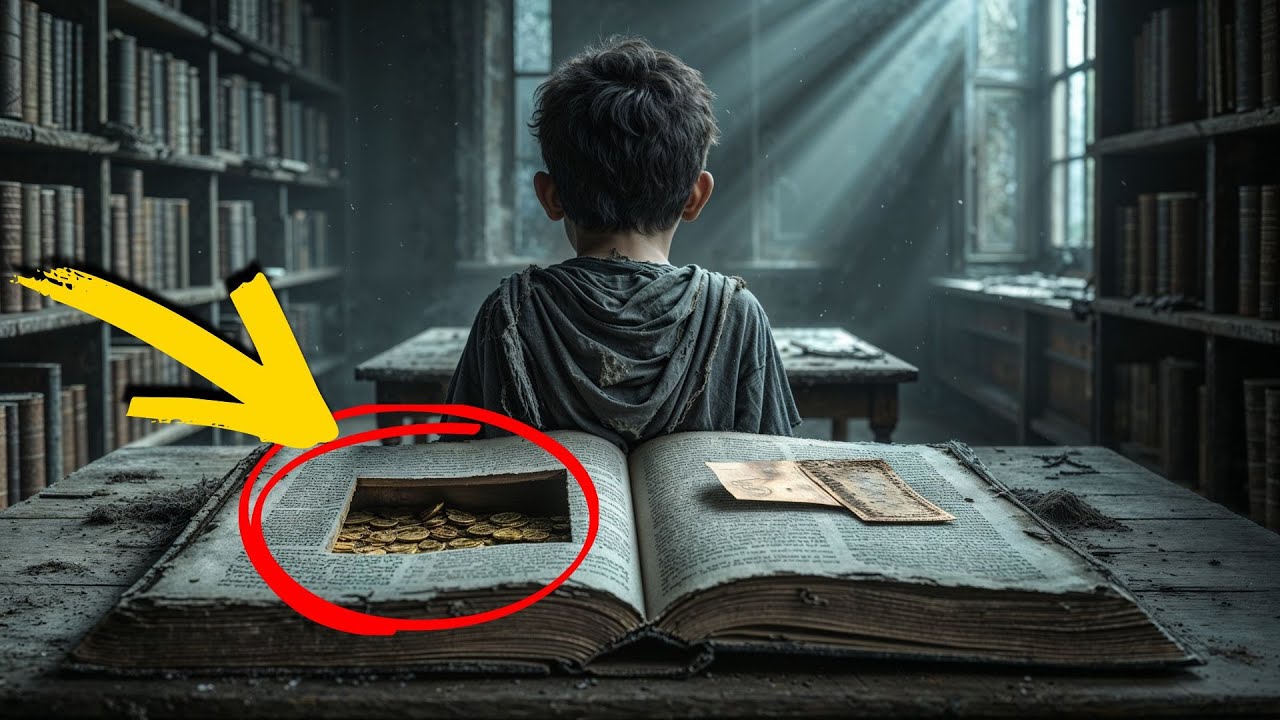 EL NIÑO HUÉRFANO DURMIÓ EN UNA BIBLIOTECA ABANDONADA — Y UN LIBRO HUECO REVELÓ EL SECRETO...
