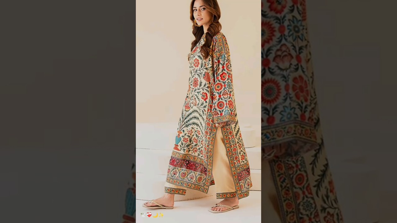 long kurta style 2025 // new long kurta design 2025 // pakistani suit design #viralshorts #fashion