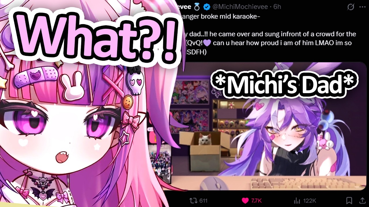 Ironmouse Reacts to Michi’s Dad Singing on Stream for the First Time