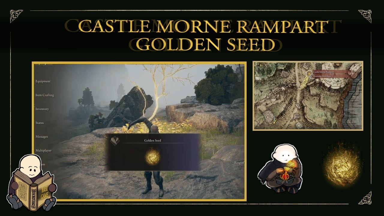 ELDEN RING&trade;  Castle Morne Rampart Golden seed location