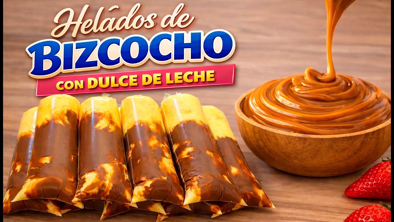 Aquí te enseño como preparo los helados de bizcocho