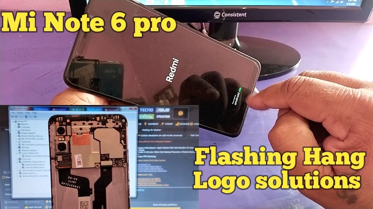 Mi Redmi Note 6 Pro Flashing By Unlock Tool & Hang On Logo Solution !