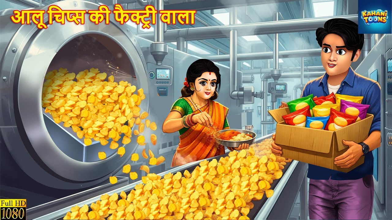 आलू चिप्स की फैक्ट्री वाला | Aloo Chips Ki Factory Wala | Hindi Kahani |Moral Stories |Hindi Cartoon