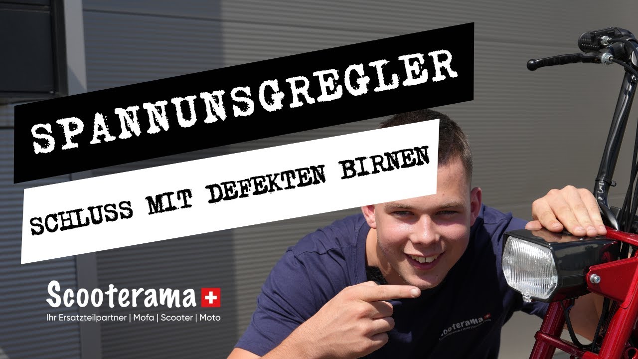 Spannungsregler Mofa einbauen / verkabeln (6/12 Volt) Sicher unterwegs! Immer eine Erleuchtung wert!