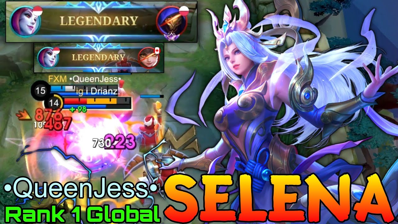 Deadly Selena Outplay Solo Kills - Top 1 Global Selena by •QueenJess• - Mobile Legends