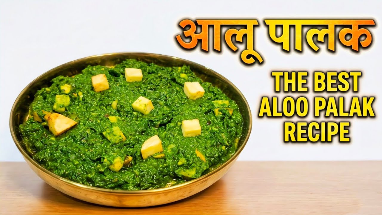 आलू पालक अशी बनवा की सगळे विचारतील रेसिपी 😍 | Aloo Palak Recipe | घरगुती टेस्टमध्ये भारी आलू पालक!