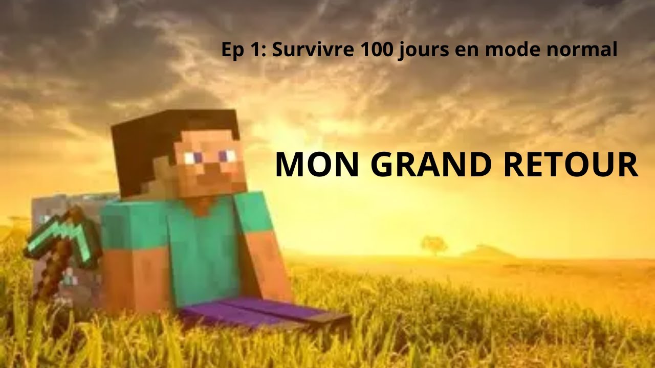 Ep 1 Minecraft survivre 100 en mode normal (c'est déjà pas évident lol)