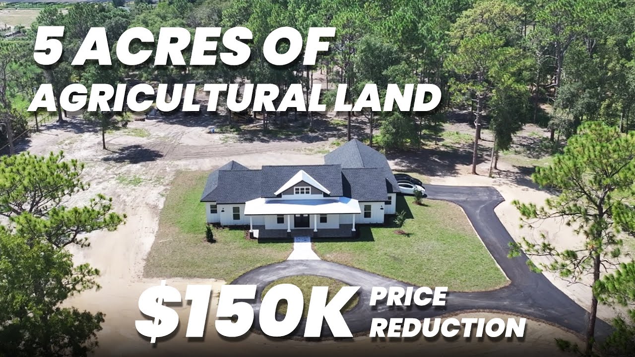 HUGE PRICE REDUCTION on This 5 Acre Florida Farmhouse in Ocala Florida!
