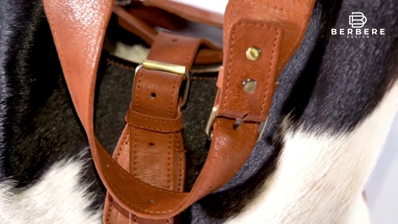 Cowhide and Leather Shoulder Bag &ndash; Handmade in Morocco