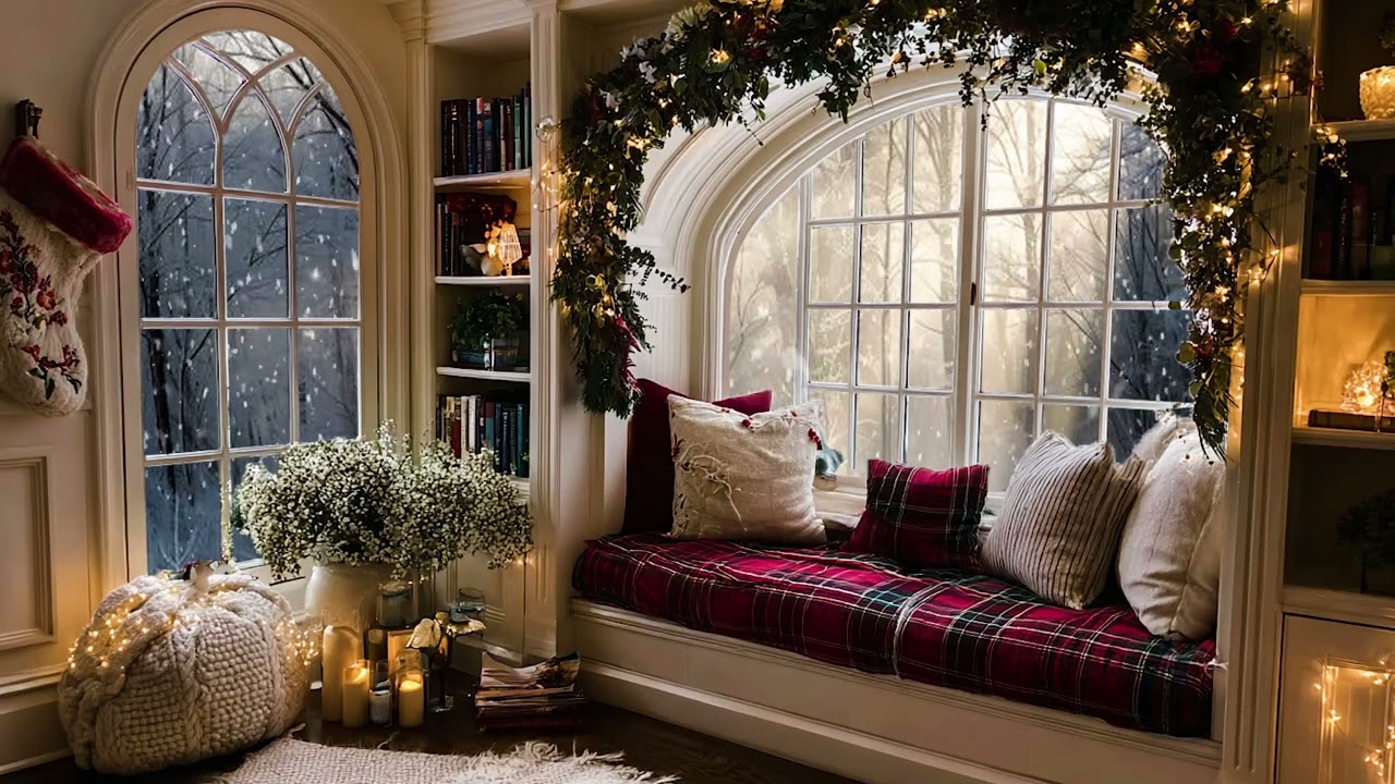 Snowstorm Outside, Warm Hut Inside ❄️Cozy Reading nook for Focus, Deep Sleep & Relax