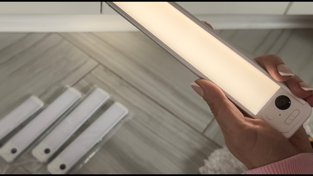 Hard to install? Under Cabinet Lighting, 3 Colors, Motion Sensor Light Indoor, LED Rechargeable