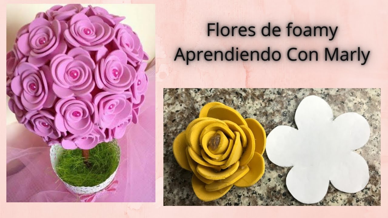 Flor de Goma Eva Fácil de hacer. | Flor de Foamy.