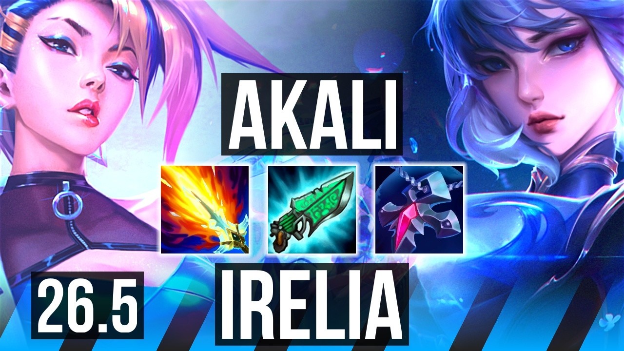 AKALI vs IRELIA (MID) | Good KDA: 18/1/4 | EUNE Master | 26.5