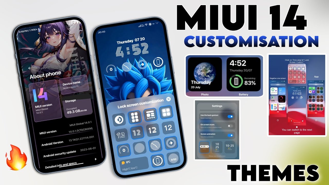 Top 3 Custimazation Themes For Miui 14 | Miui 14 New Custimazation Themes | Miui New Mod Themes 🔥