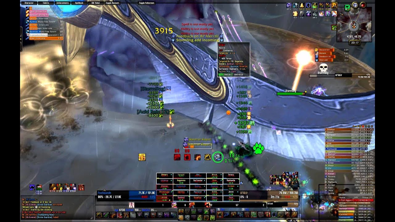 Al'Akir 25 man Heroic - Enhancement Shaman PoV
