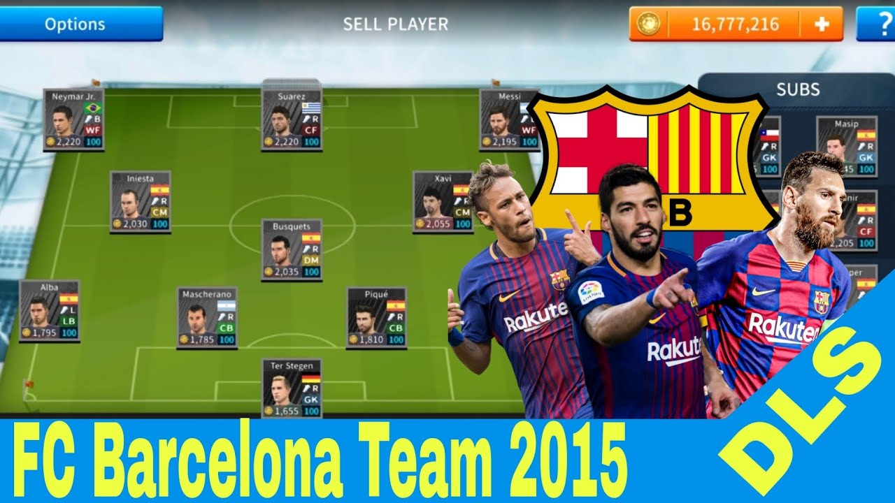 How To Create FC Barcelona Team 2015 in Dream League Soccer  2019