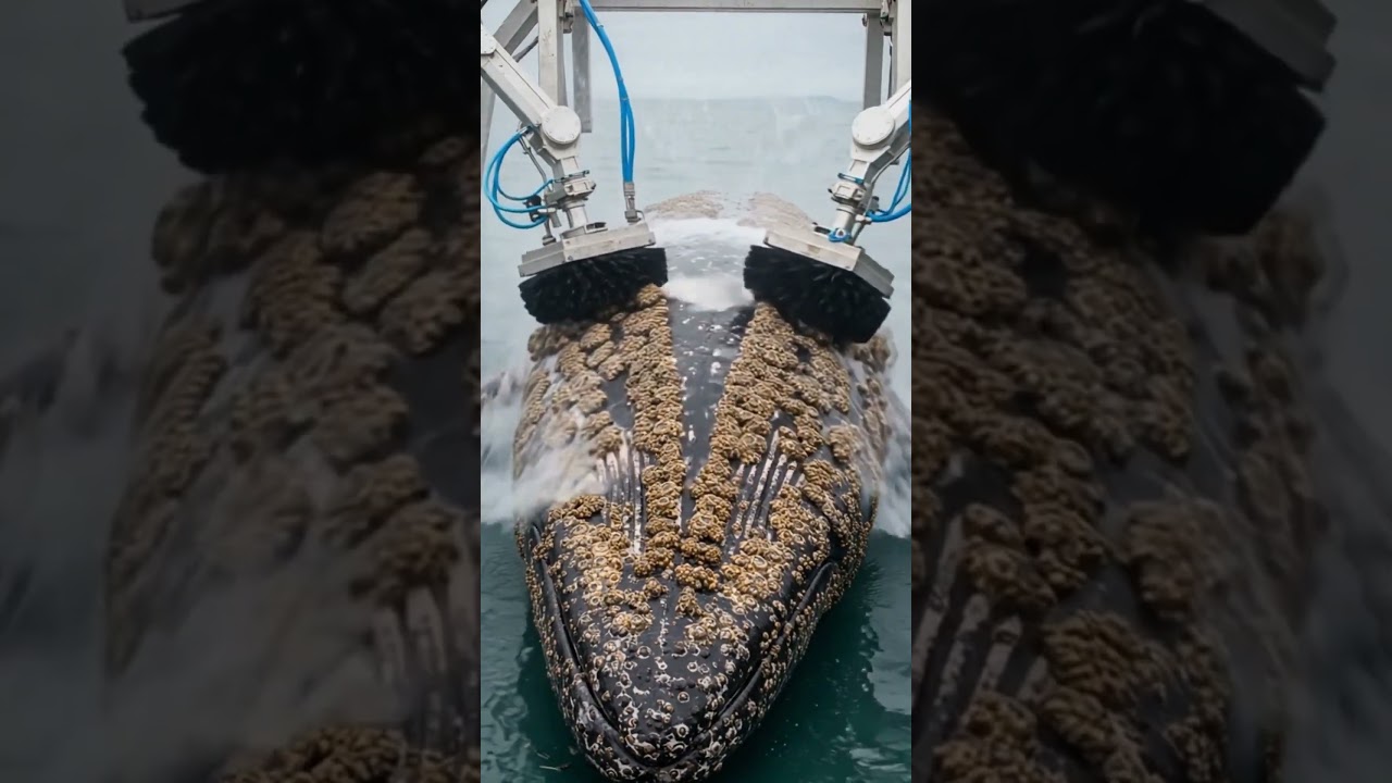 Remove brincle | fish cleaning  #ai #calmwhale #wildlife #animals #marinelife #whale
