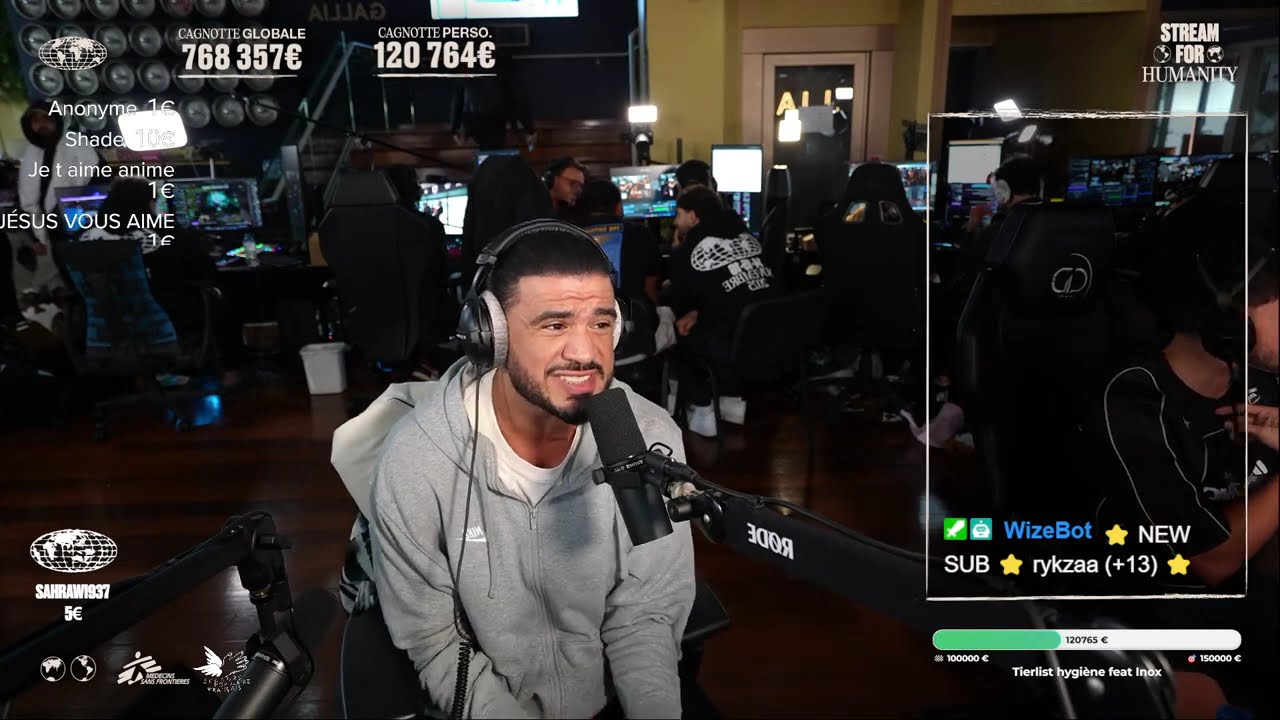 Amine - STREAM FOR HUMANITY (Jour 2 avec Billy, Byilhan... ) 