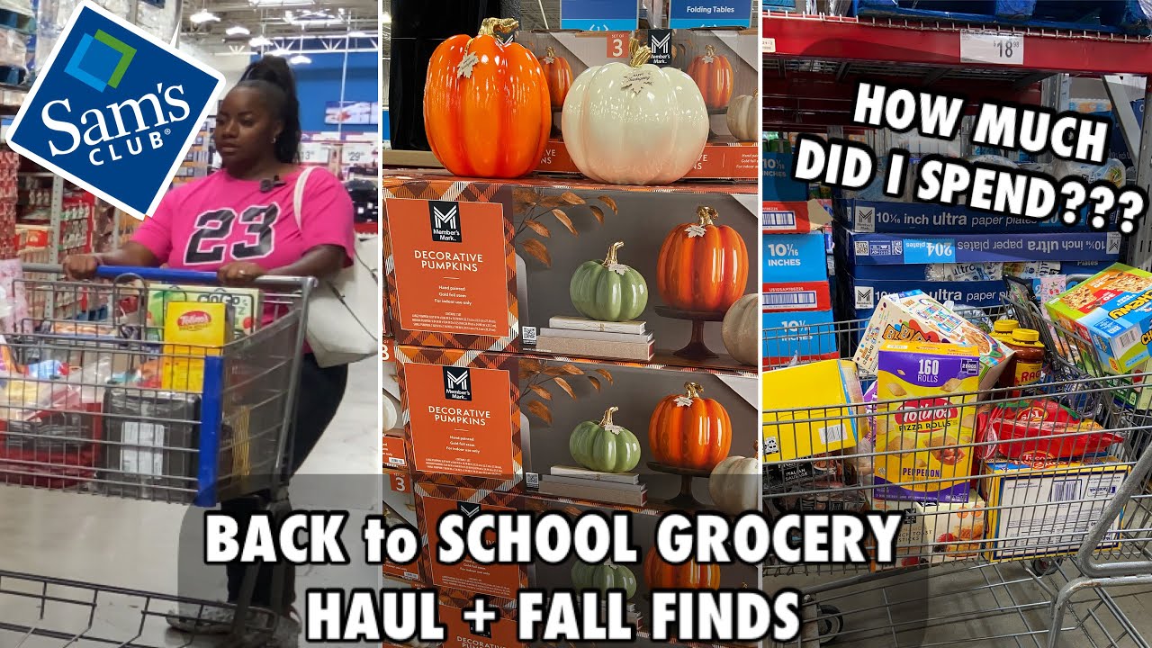 Massive Sam’s Club Grocery Haul! | Back To School Meal + Snack Ideas | Instant Savings + Fall Finds!