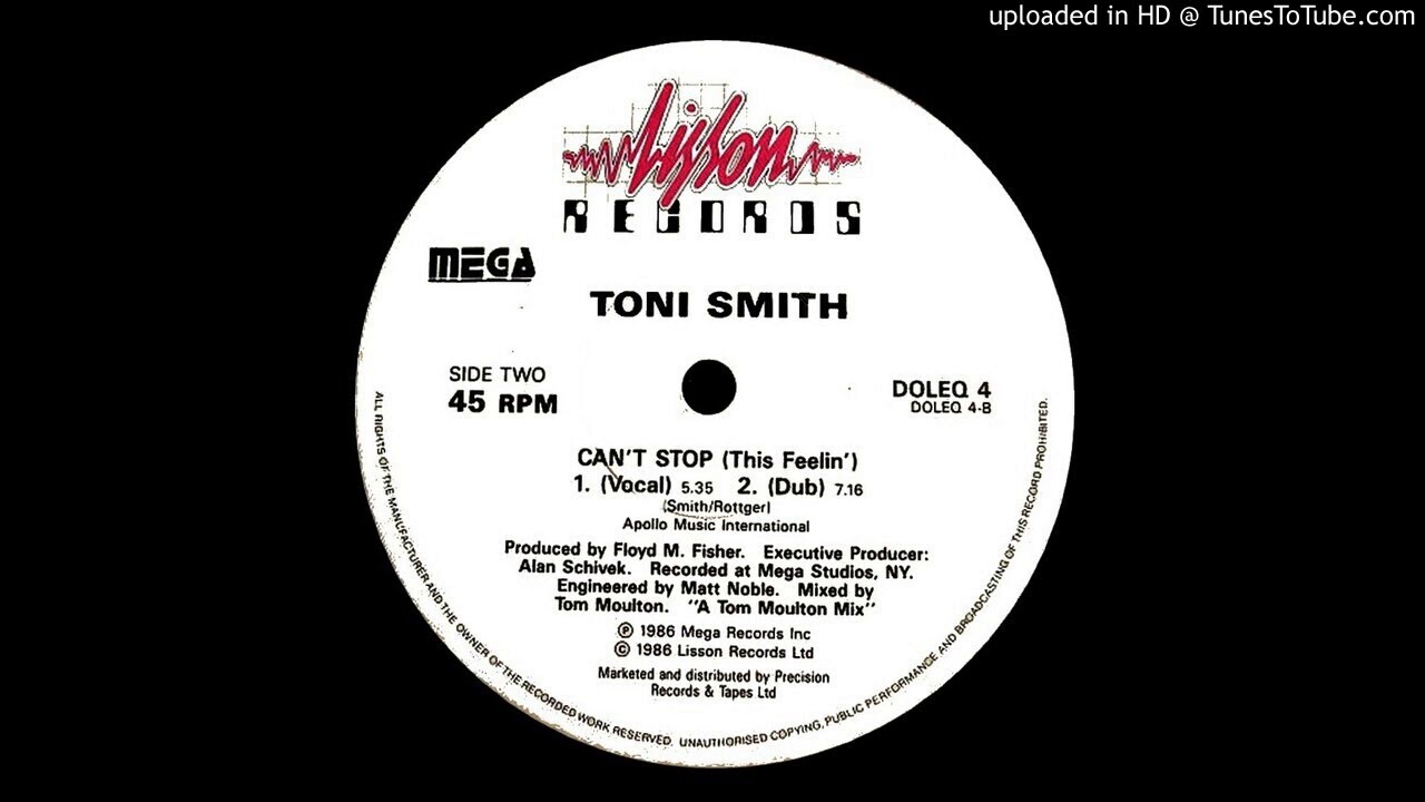 Toni Smith - Can't stop 'this feelin' ''Vocal 12'' (1986)