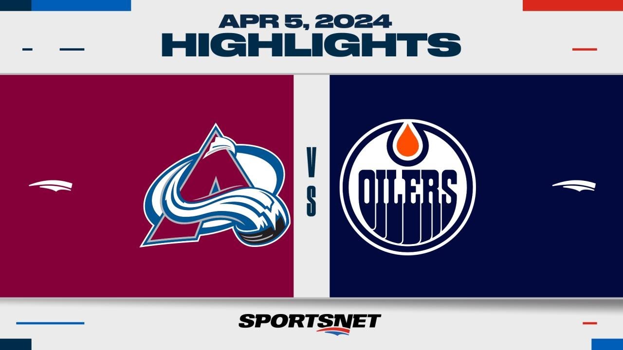 NHL Highlights | Avalanche vs. Oilers - April 5, 2024