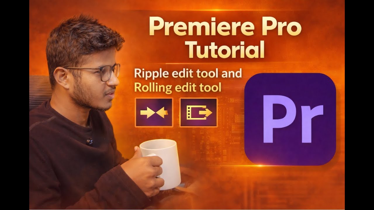 Premiere Pro Tutorial Class 2 | Ripple Edit & Rolling Edit Tool Explained (Hindi)