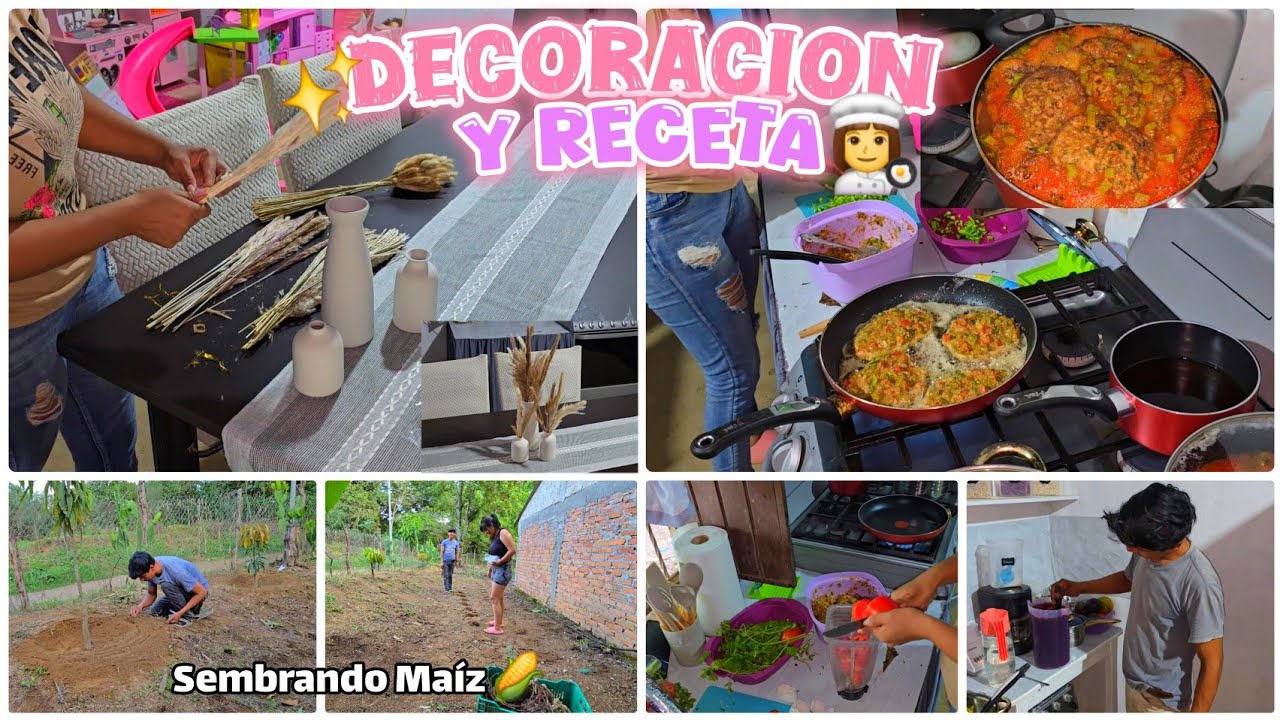 DECORACION para MI COMEDOR 😍 Receta de Tortas de Camaron 🦐 Sembramos Maíz 🌽 Vida de Campo 🌷🌳
