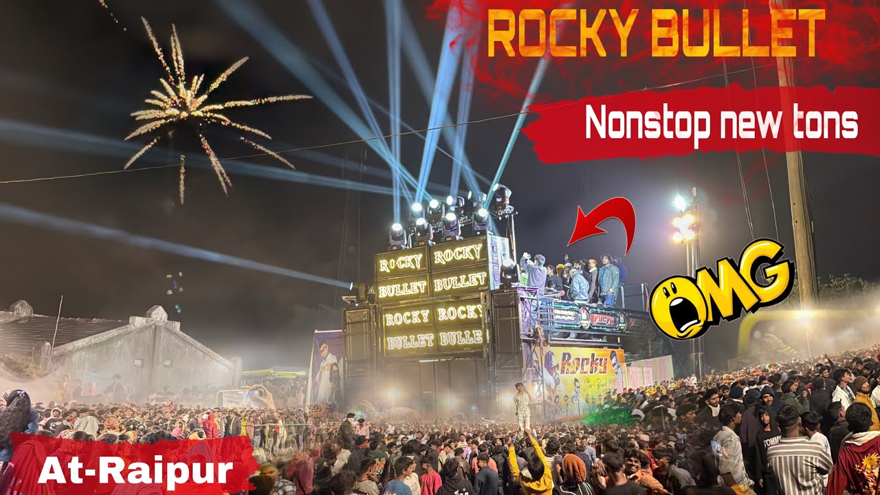 Rocky Bullet nonstop new tons new dhomaka full public fire💥🕺At-Raipur/-1-12-2025💥🕺