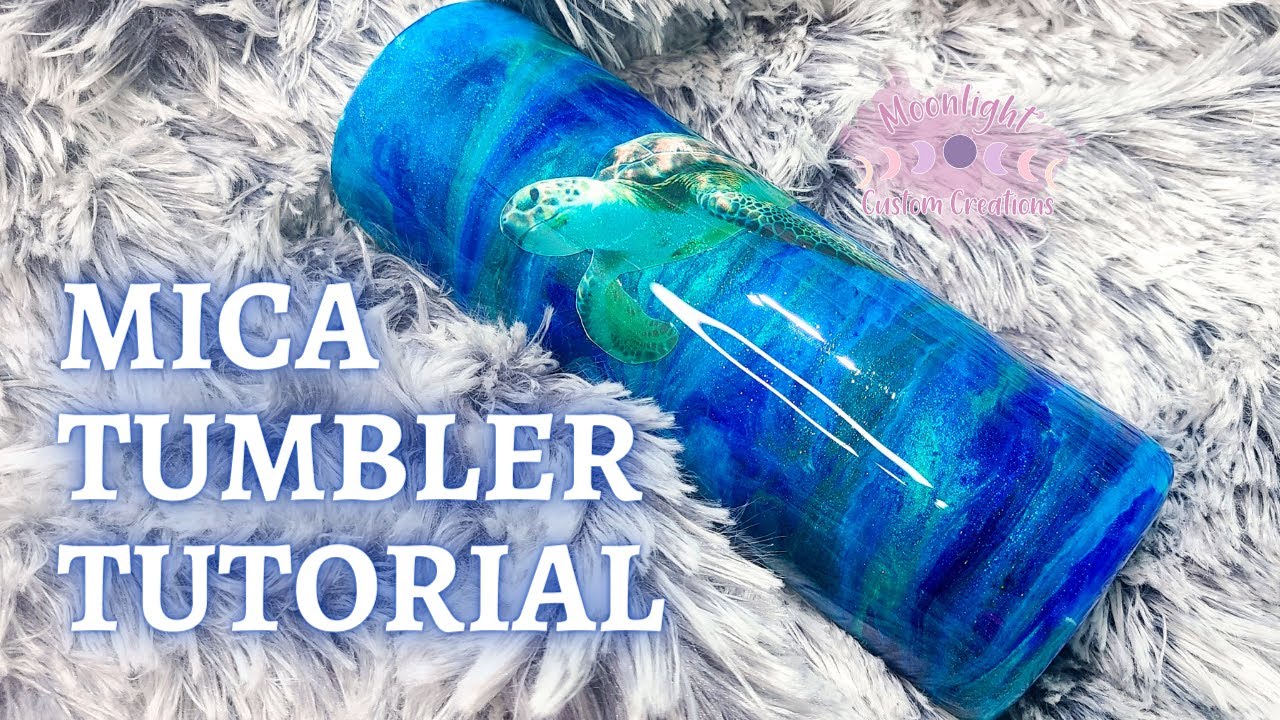 Mica Tumbler Tutorial | Alcohol Ink | Ocean Vibes
