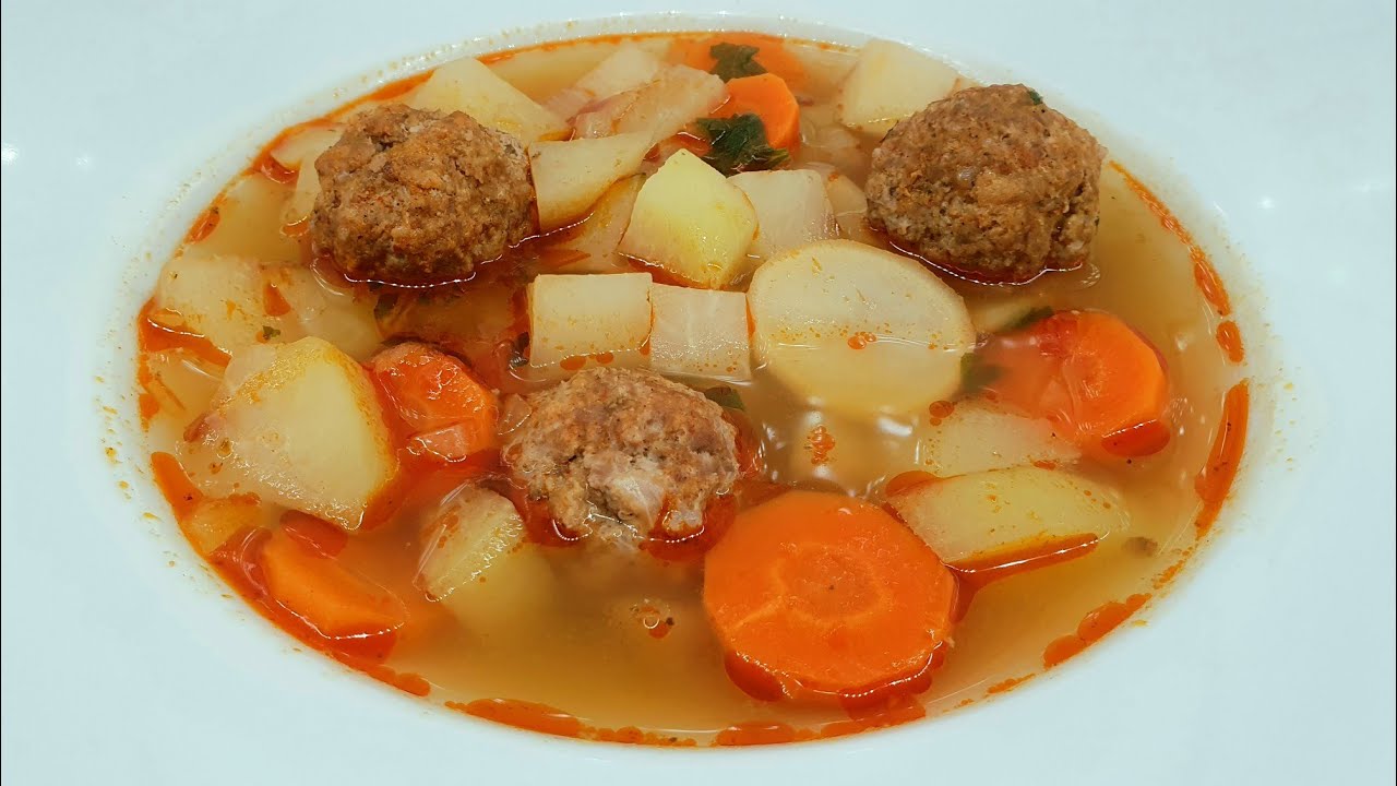 Karalábéleves húsgolyóval BF módra