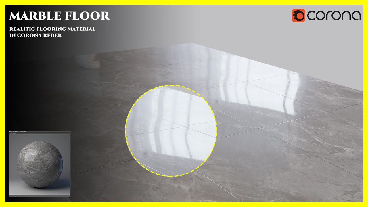 MARBLE FLOORING MATERIAL IN CORONA | REALISTIC MARBLE MATERIAL | 3DS MAX | THE CHAMP 3D |