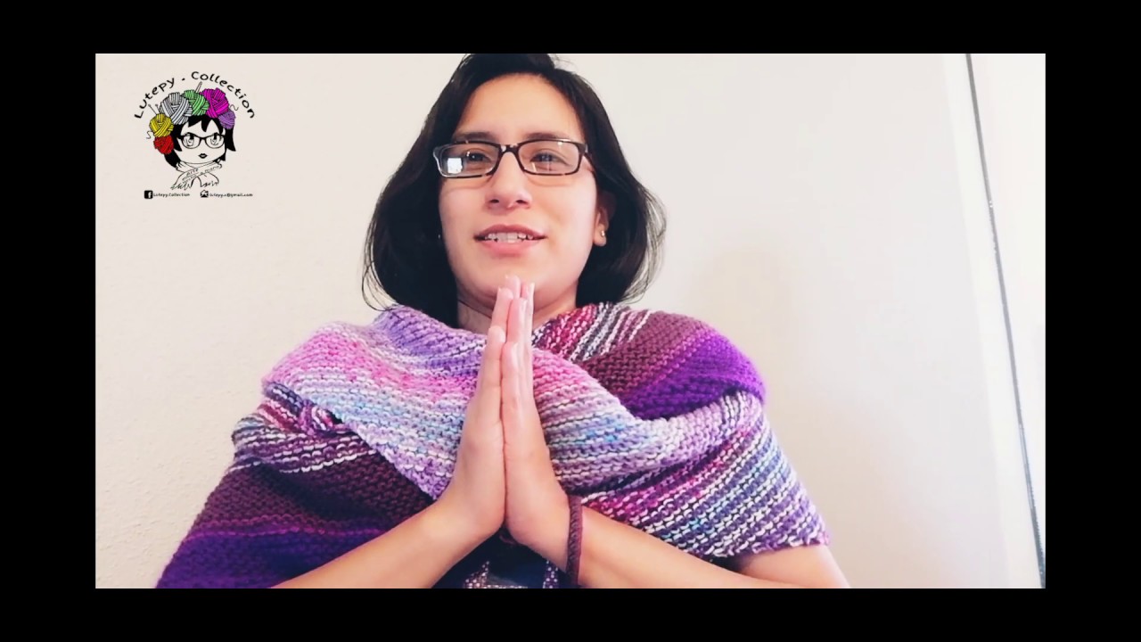 Como usar tus restantes de lana: Chal Asimétrico paso a paso