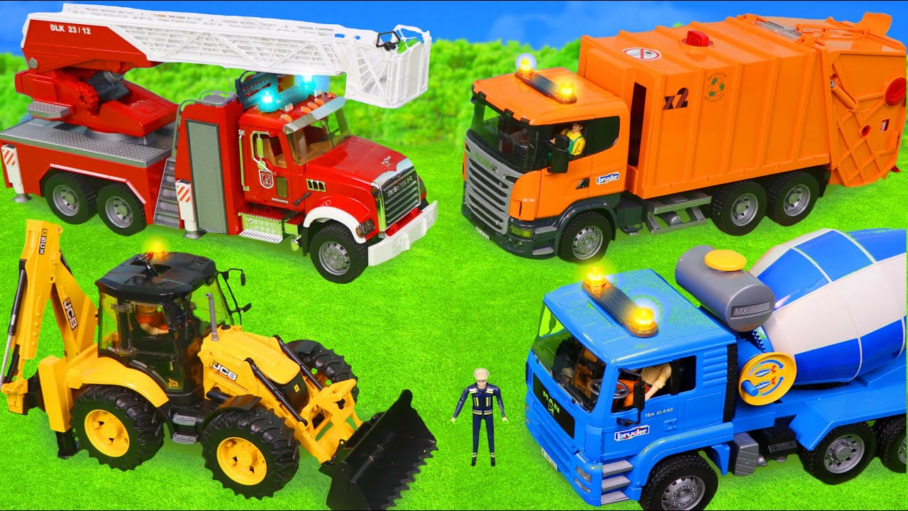 شاحنة القمامة تعيد تدوير النفايات