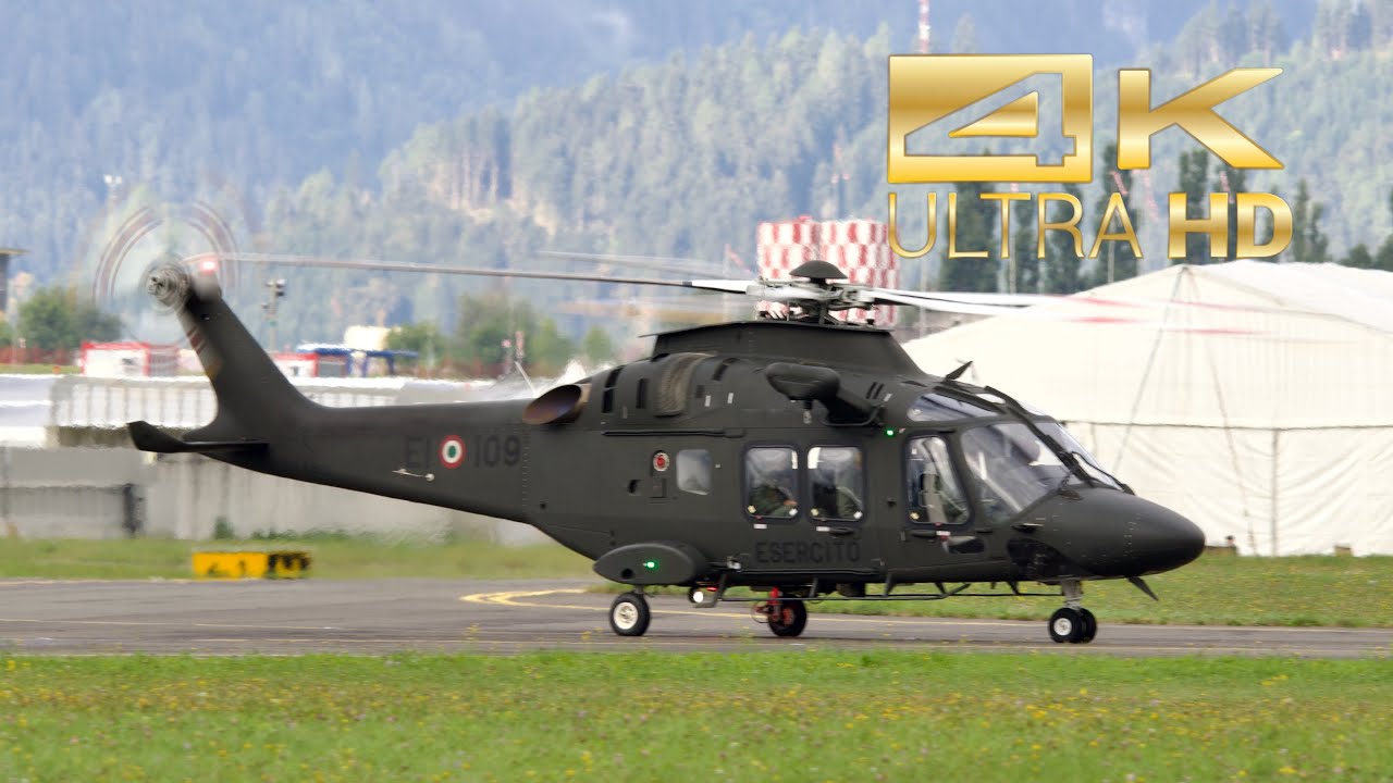 (4K) Agusta Westland AW-169 MA Italian Army CSX81993 departure at Airpower 2022 AirShow Zeltweg LOXZ