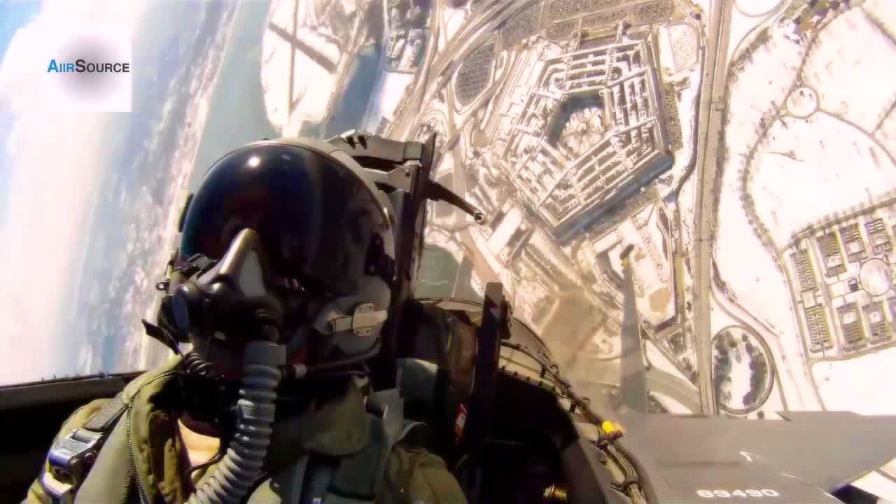 F-15 Flying Over The Pentagon - Stunning View From The Cockpit