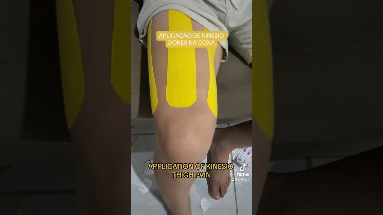 COMO COLOCAR KINESIO NA COXA #kinesiotape #dicas #fisio #coxa