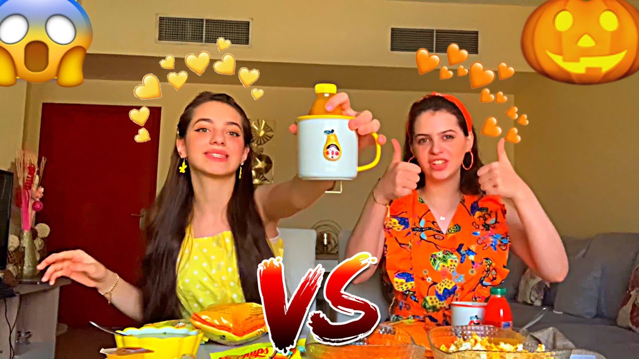 يوم كامل بالاصفر والبرتقالي 💛🧡 || مين فاز ؟ 😱