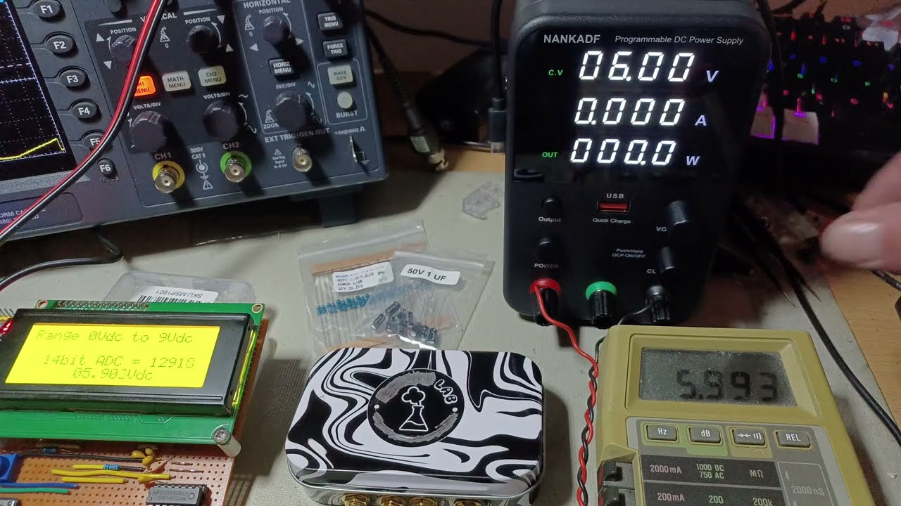 STC89C52. MY 14Bit ADC. A QUICK LINEARITY TEST