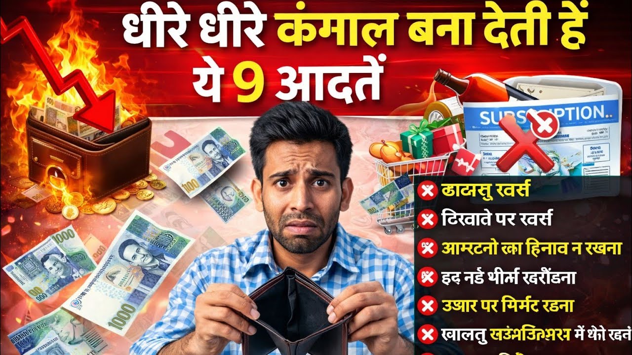 9 आदतें जो आपको धीरे-धीरे कंगाल बना रही हैं 👇