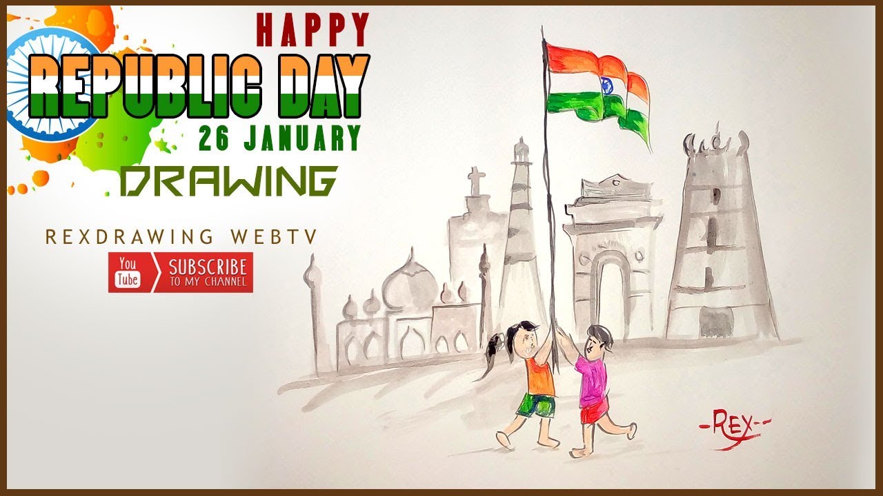 Republic Day Drawing | Independence Day Drawing | Rexdrawing Webtv