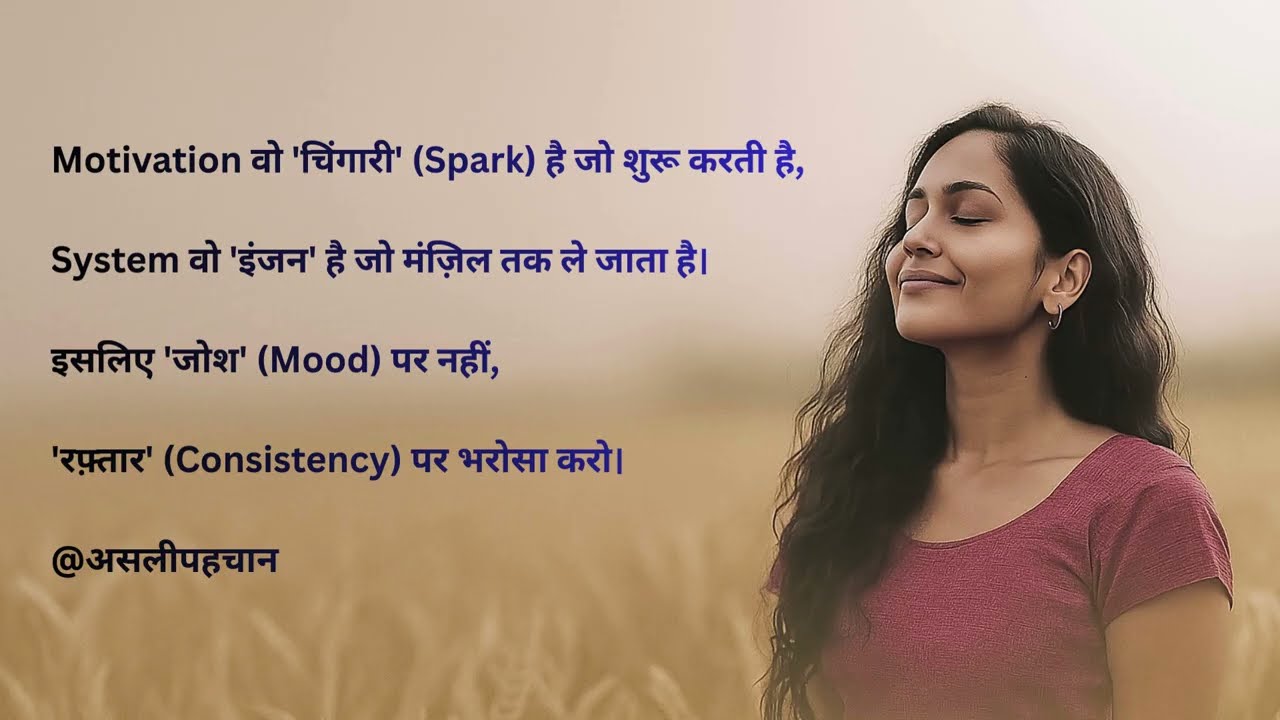 सफलता Magic से नहीं, Structure से मिलती है। इसलिए  Feelings के गुलाम मत बनो, अपनी आदतों के मालिक बनो
