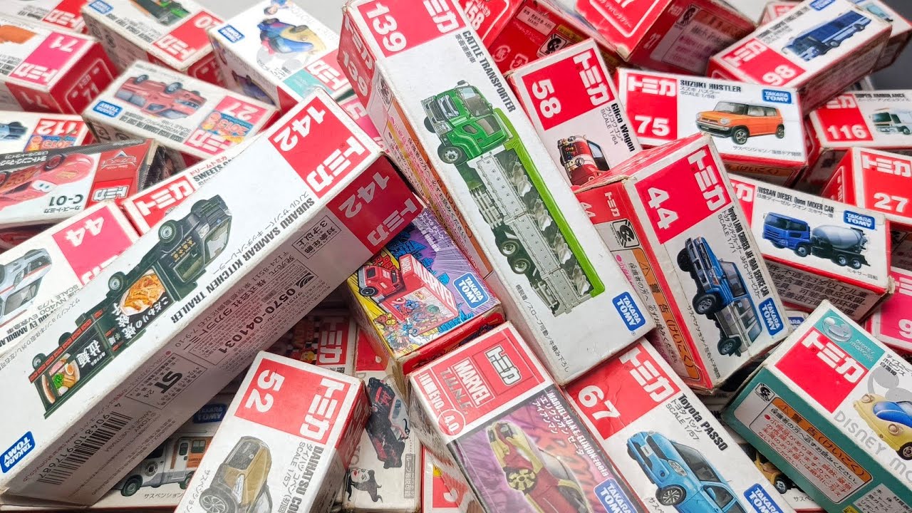 【トミカ】ミニカー大集合! Vo9 遊んだトミカを箱に入れて並べてみました。