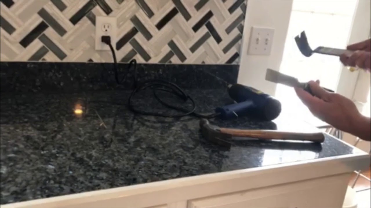 DIY   Removal of Tile or Granite Backsplash