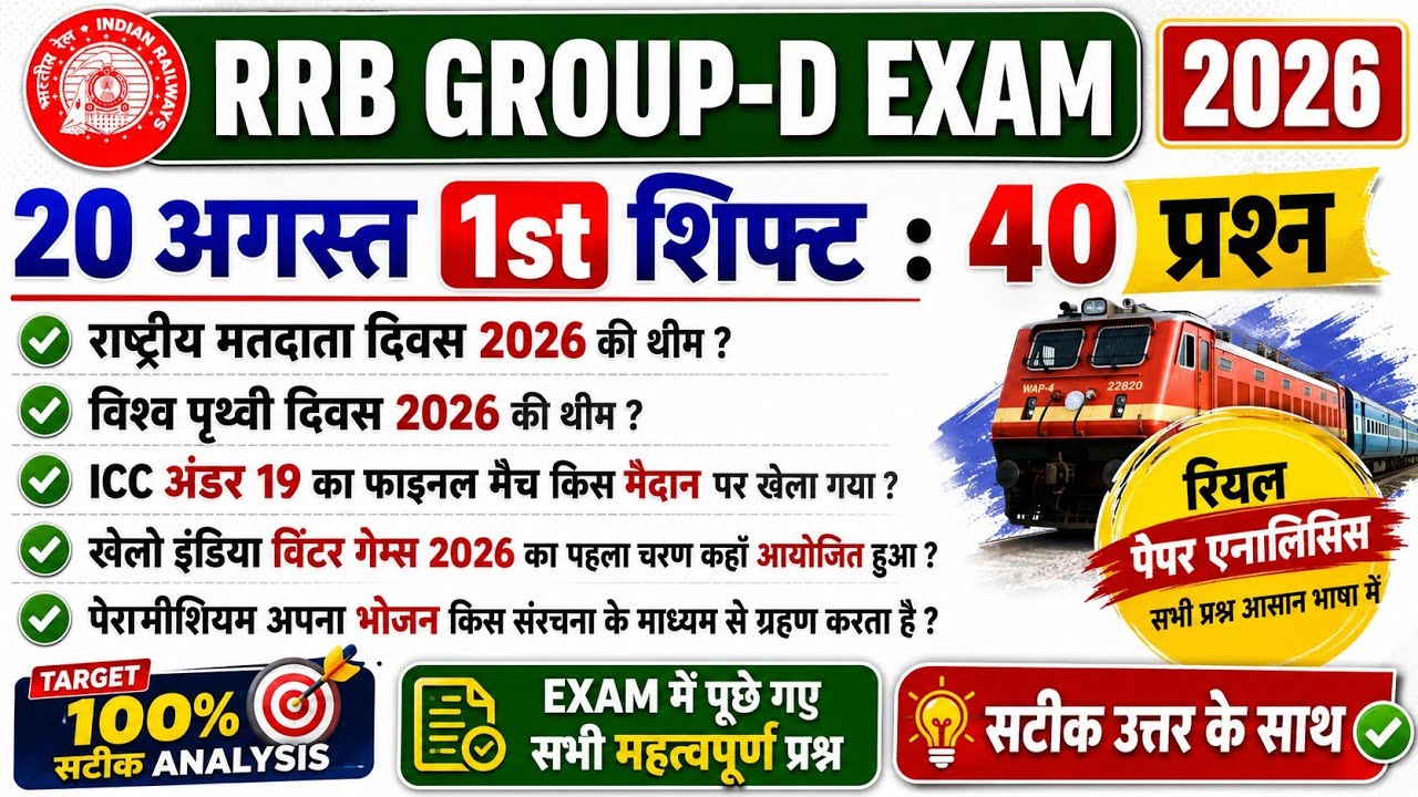 RRB Group D 20 August 1st ShiftAnalysis | Today Group D 1st ShiftAnalysis |Group D Analysis Today
