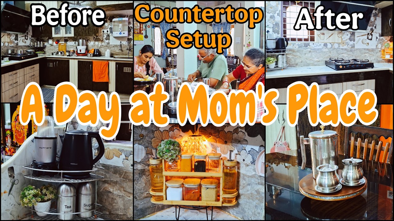 అమ్మ Kitchen Counter-Top Makeover😃| Daughters Parents కి ఏదన్న కొనాలి అంటే ఎంత ఆలోచాయించాలి?🤷‍♀️