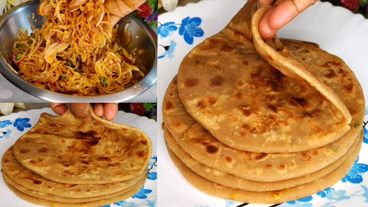 সঠিক পদ্ধতিতে পেঁয়াজ পরোটা রেসিপি | onion paratha recipe