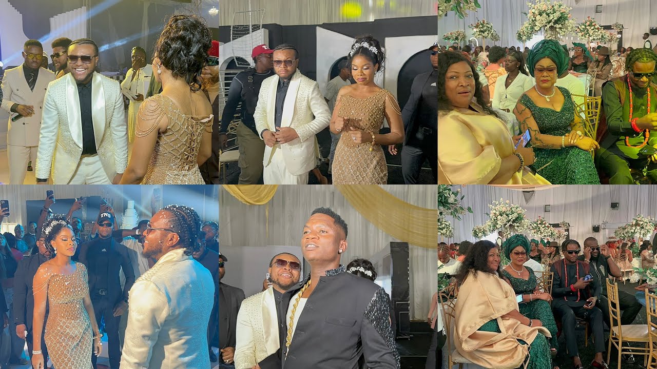 Ngozi Ezeonu, OGB Recent & Nigerian Celebrities Dance with Deacon Famous & Wife at Wedding Reception