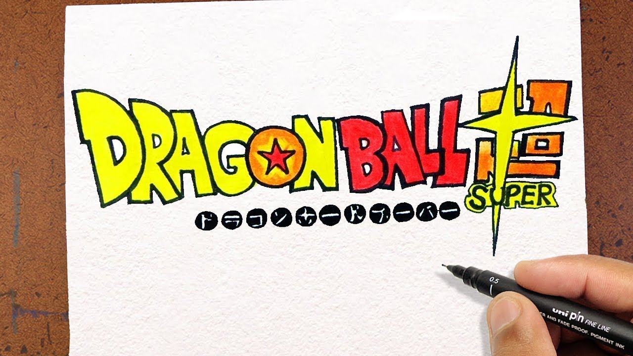 COMO Desenhar Logo DRAGON BALL SUPER ⚡ | COLORINDO E DESENHANDO LOGOS FAMOSAS