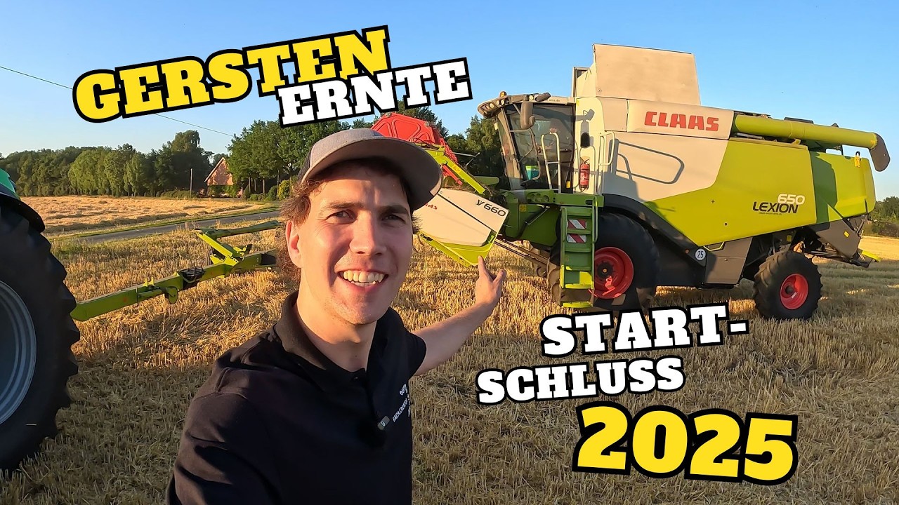 Wettlauf gegens Gewitter / Gerstenernte 2025 / Stroh bergen mit Herausforderungen!