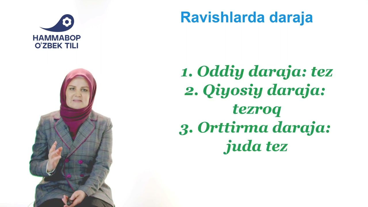 Morfologiya. Ravishning ma'no turlari